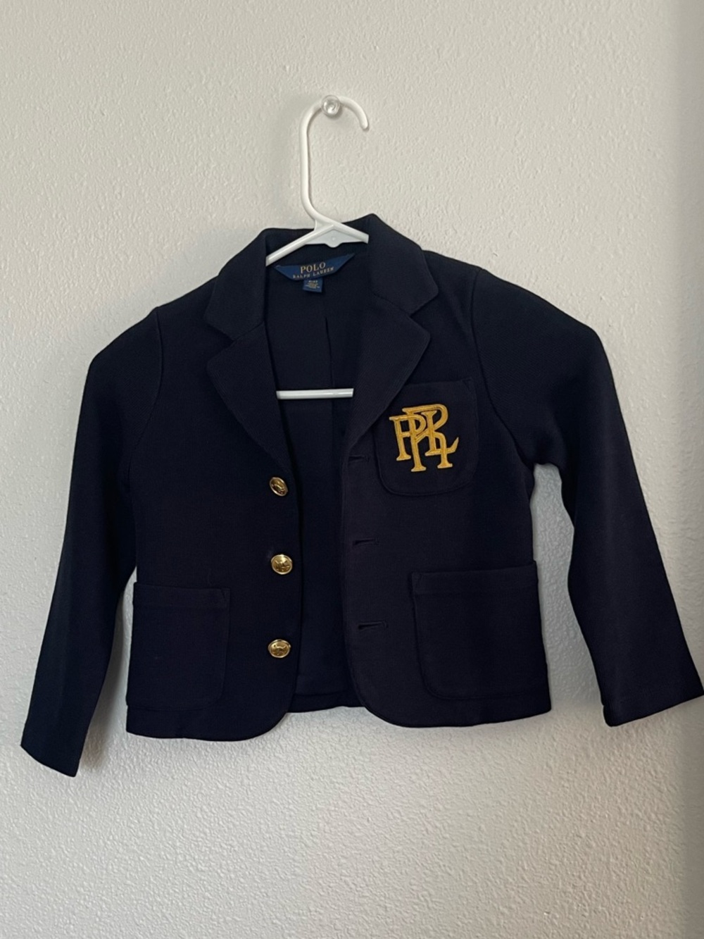 Polo by Ralph Lauren Navy Kids Blazer with Gold Crest